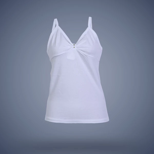 Ladies Tank Top Full White Color