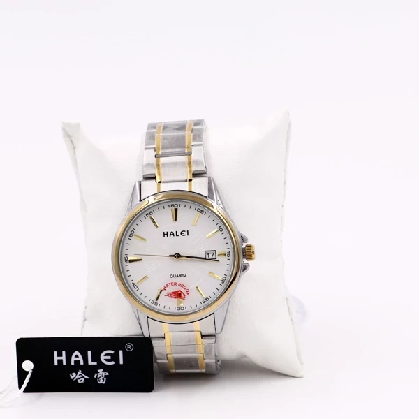 HALEI Wristwatch For man Silver Color