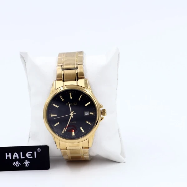 Halei Wristwatch For Ladies Golden  Metallic Belt
