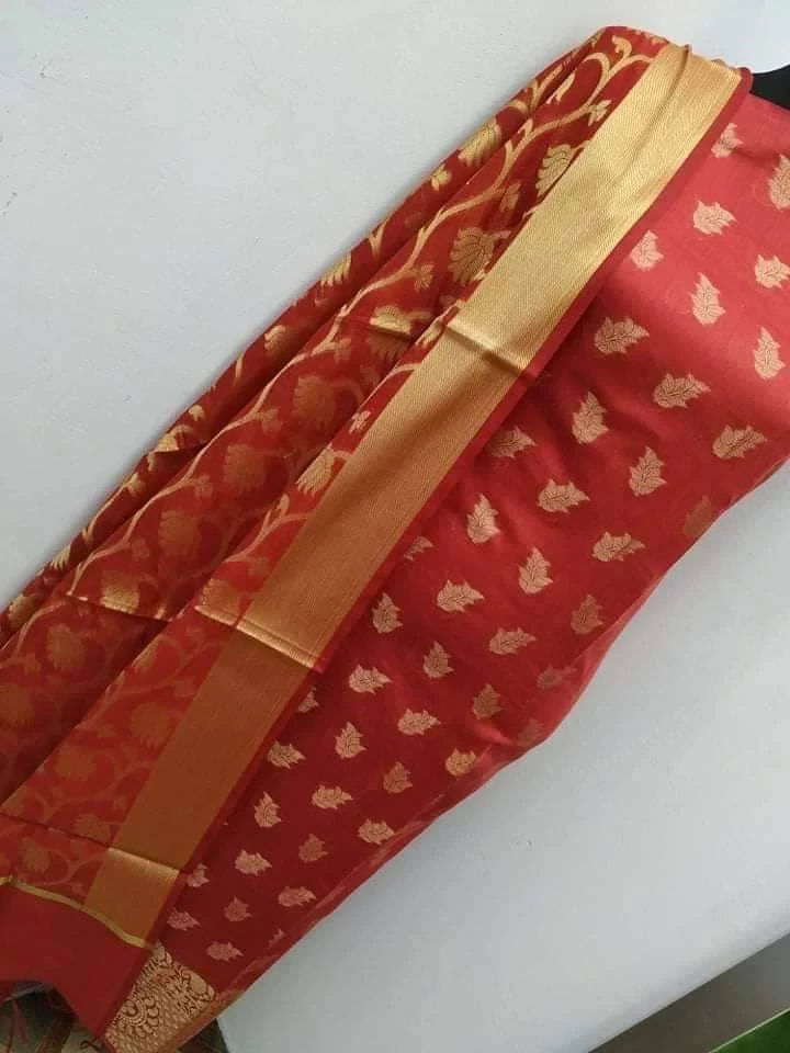 Red Color Katan 2 piece for women