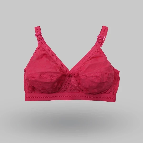 1 নং সুতি চিকেন ব্রা Deep Pink