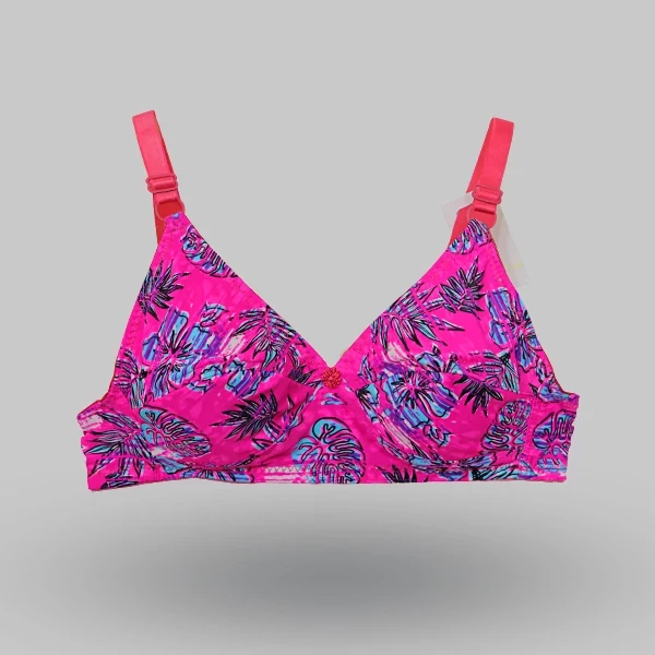 Colorful প্রিন্ট স্ট্রেচ ব্রা গোলাপী – কালার Bra