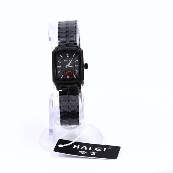 Halei Wristwatch For Woman Black Color Metallic