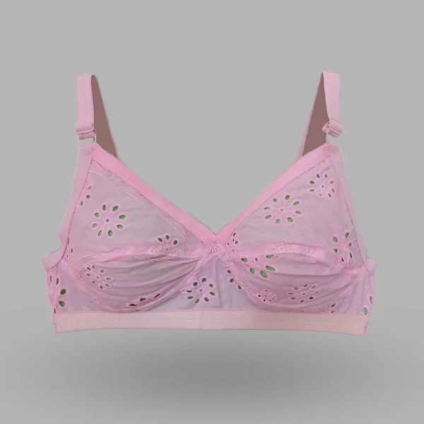 1 নং সুতি চিকেন  ব্রা গোলাপী