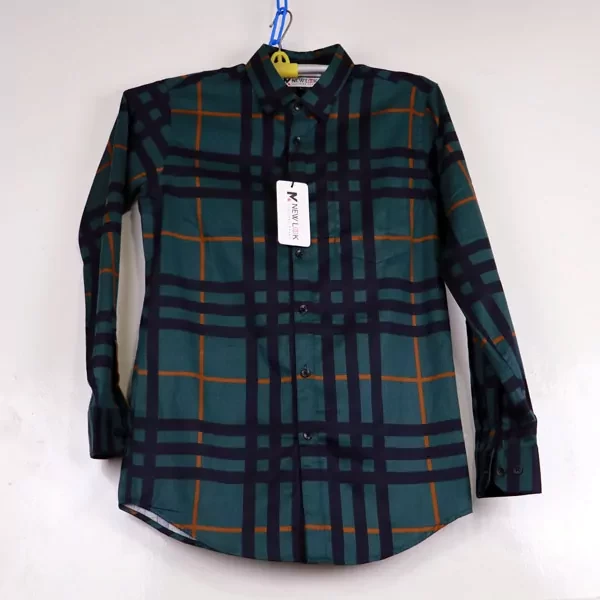 Full Sleeve Cotton Shirt For Men's Deep Green